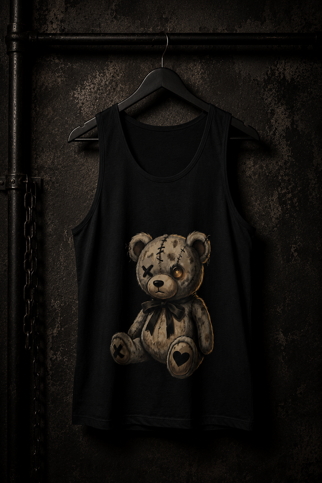 Teddy Bear Tank Top — “If They Don't Get Your Vibe, Change the People Not the Vibe” Men's Black Graphic Tank